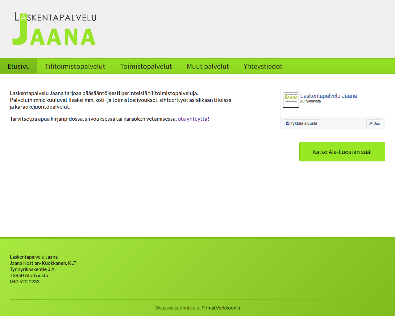 LaskentapalveluJaana.fi / Etusivu