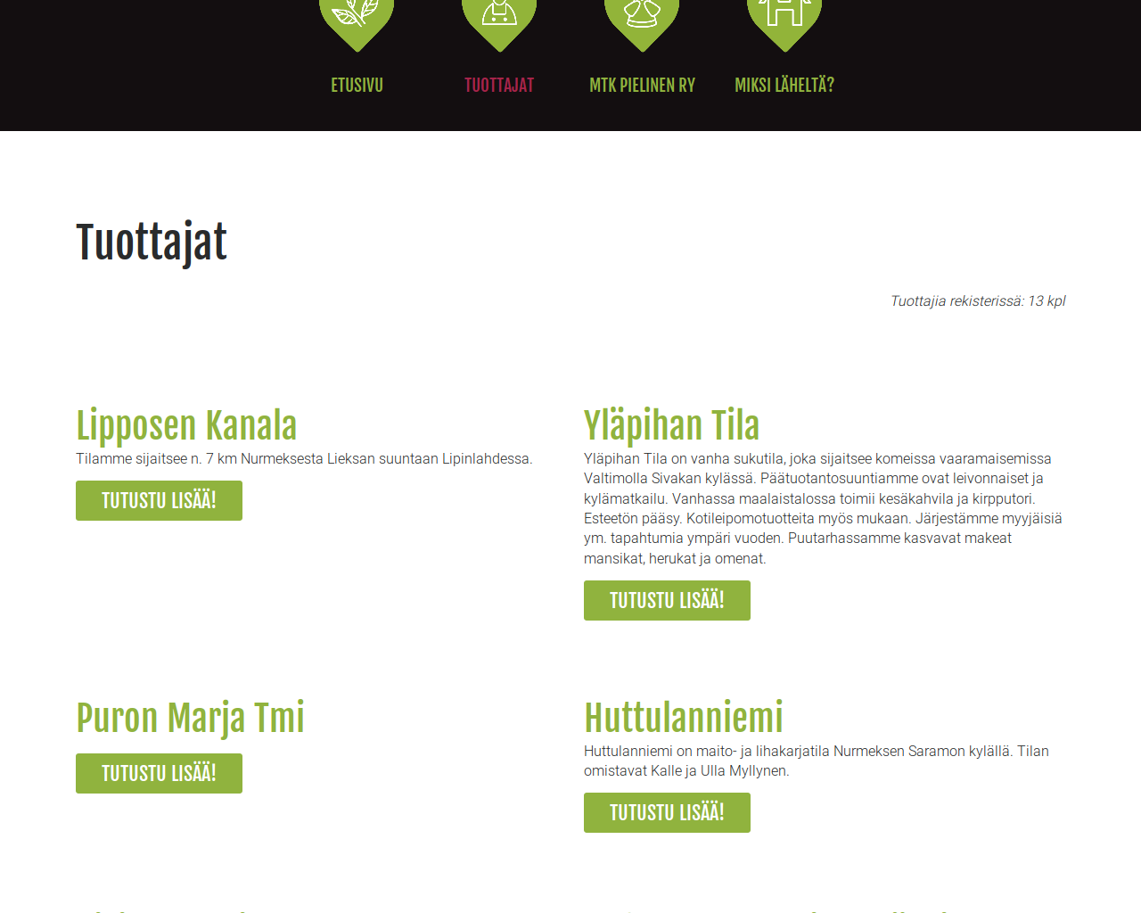 laheltalahelle.fi / Tuottajat