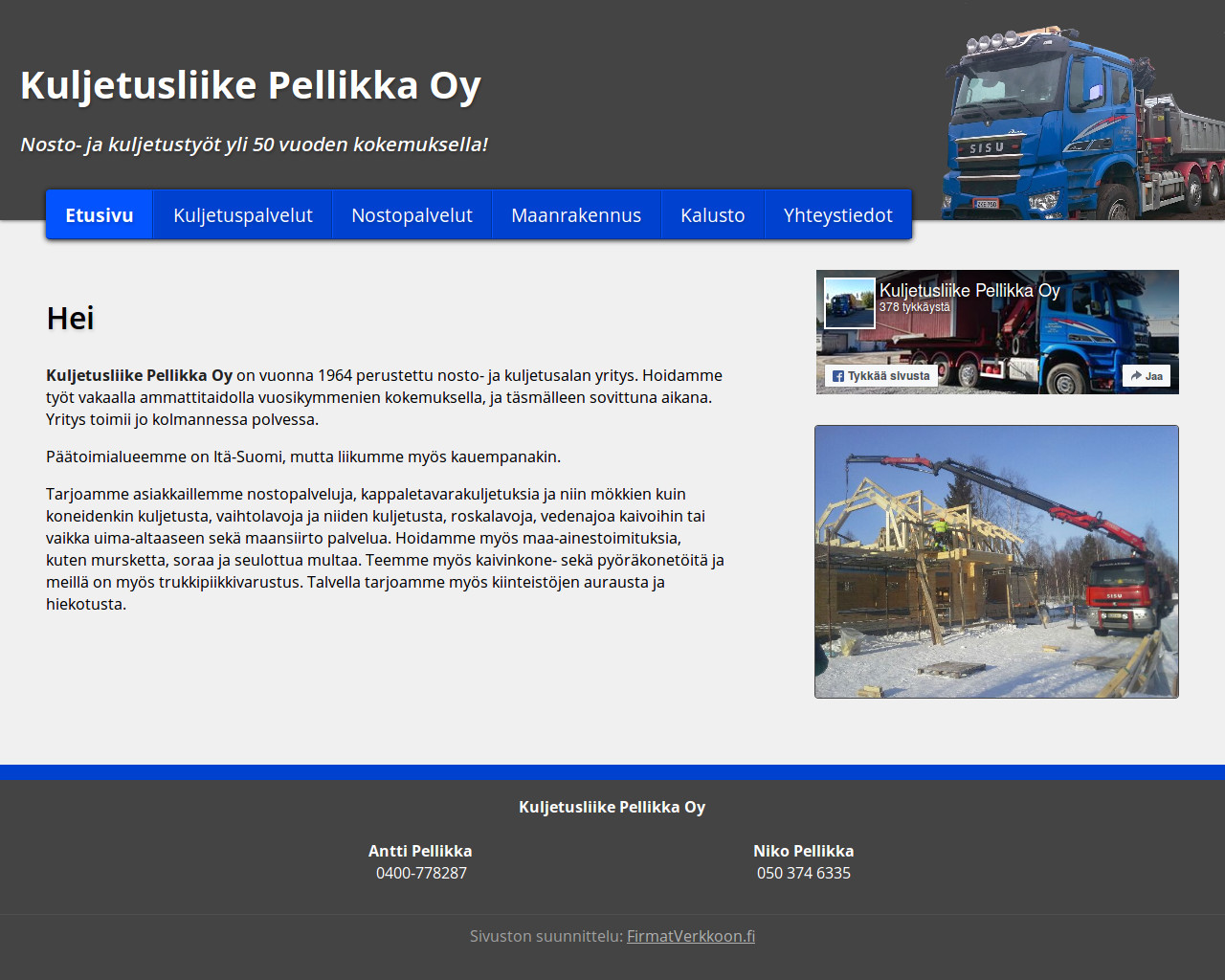 Kuljetusliikepellikka.fi / Etusivu